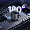 Ładowarka samochodowa Baseus Enjoyment Max 60W ze zwijanymi kablami USB-C i Lightning - czarna